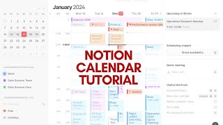 Notion calendar tutorial  How to calendar blocking using notion [upl. by Ailet]