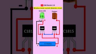 Wireless Current Detector Tester Circuit ⚡ shorts experiment diy electronic [upl. by Arikal]