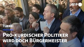 Türkei Prokurdischer Politiker darf doch Bürgermeister werden  AFP [upl. by Zelten524]