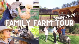 ✨NEW Family Farm  10 Acre Homestead Tour 2024 [upl. by Kauppi]