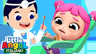 Andiamo dal dentista 🦷👧🏻 Cartoni Animati con Gianni Piccino  Little Angel Italiano [upl. by Ojiram]