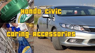 Honda Civic Ki Accessories ki Shoping kr li [upl. by Nyrtak725]