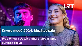 Knygų mugė 2024 Muzikos salė Free Finga ir Jessica Shy dialogas apie kūrybos ciklus  20240222 [upl. by Eelarak]