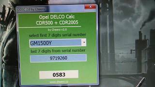 OPEL RADIO CODE DELCO SERIES CALC  NO LIMIT [upl. by Ute]