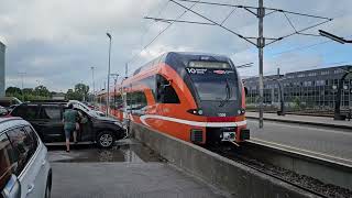 Stadler flirt arriving in Tallinn Station Balti jaam [upl. by Blasius77]