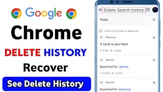 Chrome Delete History Kaise NikaleHow To Recover Google Chrome Browsing History [upl. by Namien891]