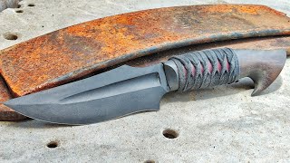 Knife Making  Making a Black Bowie Knife [upl. by Beeson]