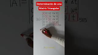 Determinante de una matriz triangular 5x5 tutorial algebralineal shorts [upl. by Gonroff]