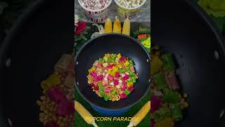 POPCORN RECIPE WITH COLOURFUL SNACKS popcorn youtubeshorts shorts [upl. by Ahsiele]