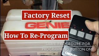 How to Program a 3 button Genie Remote Garage Opener DIP Switch Model [upl. by Sarchet]