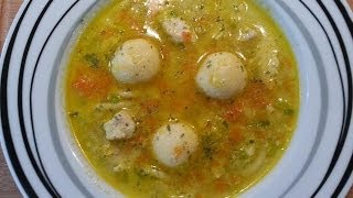 Thermomix TM 31 HühnerNudelSuppe mit Käseklößchen [upl. by Rik]