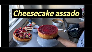 Cheesecake assado [upl. by Nosrettap]