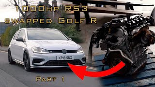 Building a 1000HP RS3 powered Golf R [upl. by Norre]