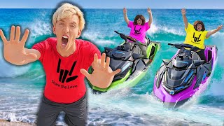 Mystery Neighbor Twins STOLE My Waterproof JET SKI [upl. by Haramat103]