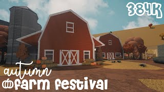 Autumn Farm Festival SpeedBuild  ROBLOX BLOXBURG   tour [upl. by Hun]