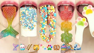 asmr RAINBOW EMOJI FOOD 무지개 이모지 먹방 eating sounds [upl. by Gluck]