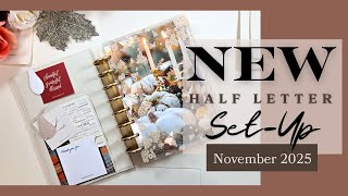 Half Letter Planner Set Up November 2024 feat stunning fall and holiday vibes from Janes Agenda [upl. by Kalasky791]