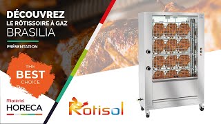 Rôtissoire à gaz pour poulet INOX  ROTISOL  BRASILIA [upl. by Hanni]