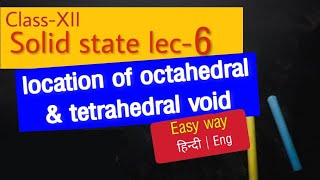 location of octahedral and tetrahedral void  solid state  class12  NEET JEE [upl. by Cocks633]