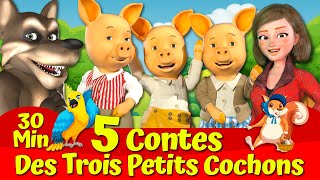 🔴 Les Trois Petits Cochons Et Le Grand Méchant Loup 🐷🐺🔴 I Cinq Contes I Contes de fées français [upl. by Aimaj160]