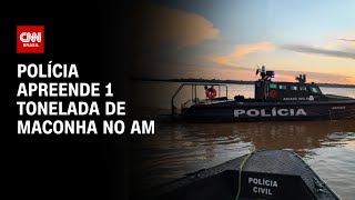 Polícia apreende uma tonelada de maconha no AM  LIVE CNN [upl. by Ayekat]