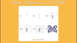 Come Disegnare una Farfalla  Tutorial 🦋 [upl. by Kile]