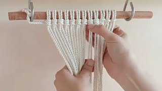 Macrame  Easy Diy Macrame Coaster 🍵⬜Macrame For Beginners  New Pattern [upl. by Lajib]