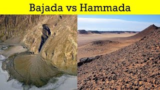 Bajada vs Hammada  Geomorphology  Definition amp Formation  Desert topography  Geography [upl. by Macfarlane]