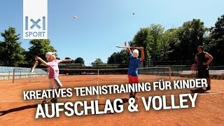 Kreatives Tennistraining für Kinder  Aufschlag amp Volley TRAILER [upl. by Timms]