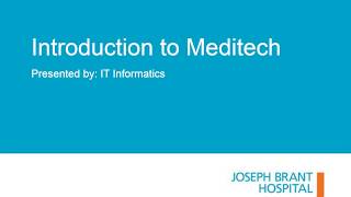 Introduction to Meditech [upl. by Naida]