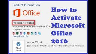 How To Activate Microsoft Office 2016 using Crack [upl. by Nnayt]