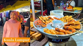 4K Saturday Night Market at Jalan Masjid India  Malaysia Street Food  Walking Tour 2023 [upl. by Novahs]