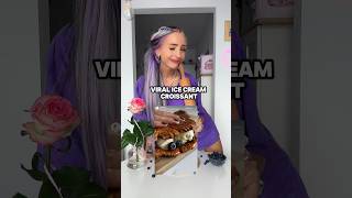 Robię VIRAL CROISSANTA z lodami 🥐🍦croissant croissantsandwich viralrecipe śniadanie rogalik [upl. by Whit]