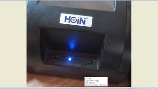 How to Test Print HOIN Thermal Receipt Printer Model HOP H58  Printer Setting BC CSP Receipt [upl. by Akinor]