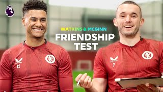 ‘Everyone talks about Ronaldinho but Henrik Larsson here we go’  Watkins amp McGinn Friendship Test [upl. by Arhoz]