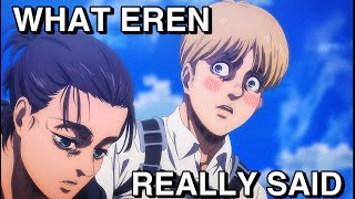 What EREN Really Said To ARMIN In The Paths [upl. by Kirk639]