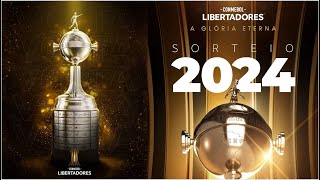 SORTEIO DA LIBERTADORES AO VIVO ASSISTA À DEFINIÇÃO DA FASE DE GRUPOS DE 2024 [upl. by Retsel]