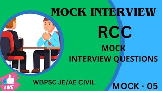 Wbpsc je Civil Mock Interview  RCC Interview Most Asked Questions  Mock interview wbpsc 2023 Civil [upl. by Leahcim882]