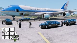 GTA 5 Presidential Mod  Air Force One Flying President Trump From California To Washington DC [upl. by Mide216]