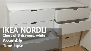 How to Assemble  IKEA 이케아 NORDLI 노르들리 8칸 서랍장 조립 [upl. by Salohcim709]