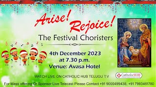 LIVE Arise Rejoice  The Festival Choristers  Christmas Music  Venue Avasa Hotel 04122023 [upl. by Adnawot]