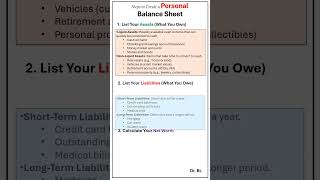 Personal Balance Sheet [upl. by Grace]