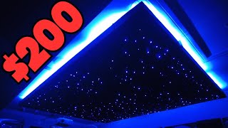 DIY Fiber Optic Star Ceiling for Less than 200  Home Theater Upgrade [upl. by Igenia123]