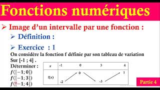 fonctions numériques  image dun intervalle par une fonction [upl. by Abercromby]