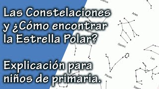 Las Constelaciones y ¿Cómo encontrar la Estrella Polar  Explicación para niños [upl. by Haran]