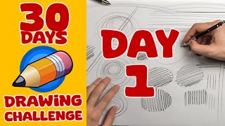 30 Days Drawing Challenge  Everyday Drawing  Day 1  Basics of Drawing  Drawing Fundamentals [upl. by Ahse]