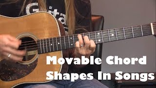 Movable Chord Shapes In Songs  GuitarZoomcom  Steve Stine [upl. by Jacquenetta]