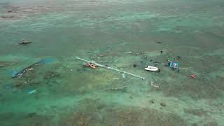 Ocean clean up after boat smashed in reef in Waikiki March 10 2024 [upl. by Adyol]