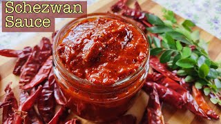 Easy To Make Spicy Schezwan Sauce  How To Make Schezwan Sauce At Home  Spicy Schezwan Sauce [upl. by Vinnie]