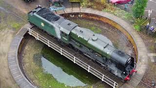 Royal Scot 46100 turned on Pickering Turntable at North Yorkshire Moors Railway [upl. by Paloma]